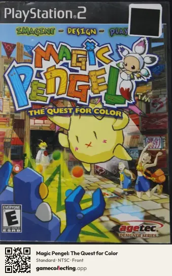 Magic Pengel: The Quest for Color PlayStation 2, NTSC box front