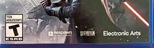 Star Wars Jedi: Fallen Order, the ESRB box on its front