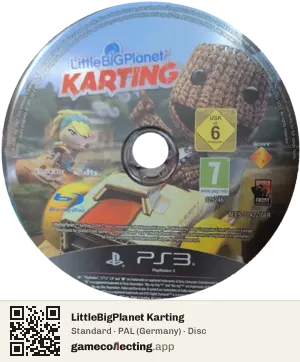 LittleBigPlanet Karting PlayStation 3, PAL disc