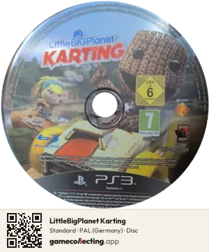 LittleBigPlanet Karting PlayStation 3, PAL disc