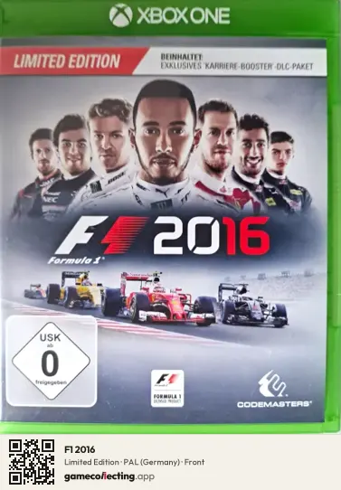 F1 2016 Xbox One, Germany box front