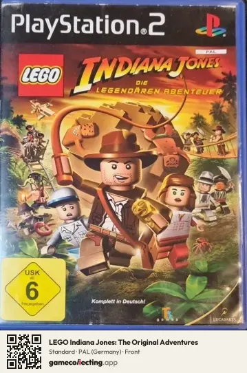 LEGO Indiana Jones: The Original Adventures PlayStation 2, Germany box front