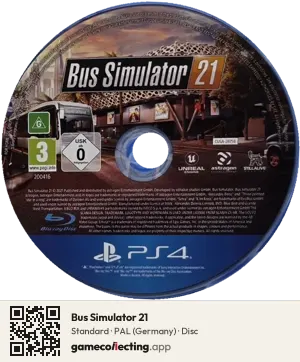 Bus Simulator 21 PlayStation 4, PAL disc