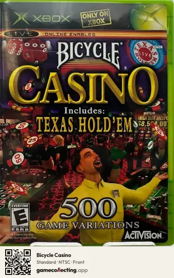 Bicycle Casino Xbox, NTSC box front