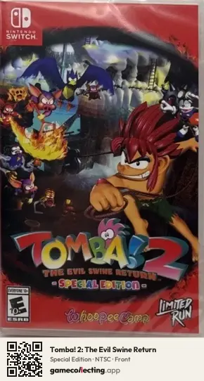 Tomba! 2: The Evil Swine Return Nintendo Switch, NTSC box front