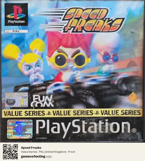 Speed Freaks PlayStation, United Kingdom box front
