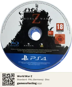 World War Z PlayStation 4, PAL disc