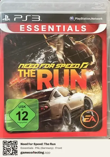 Need for Speed: The Run PlayStation 3, Germany box front