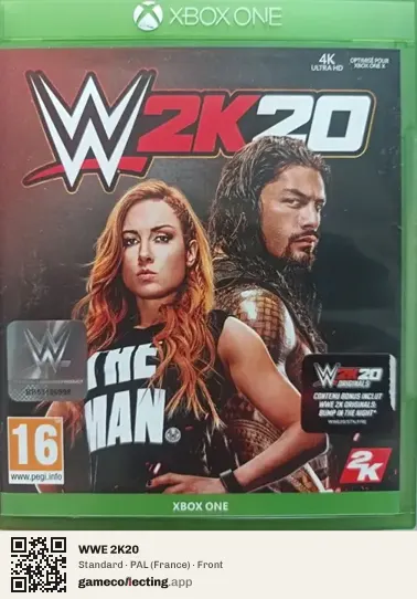 WWE 2K20 Xbox One, France box front
