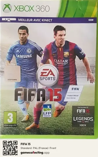 FIFA 15 Xbox 360, France box front