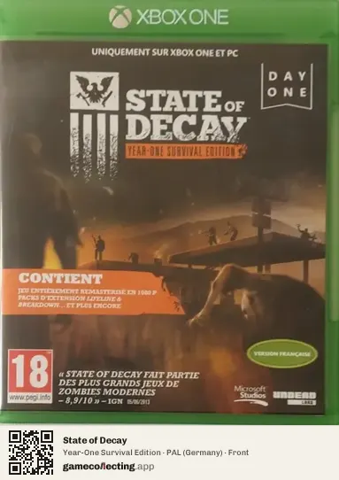 State of Decay Xbox One, Germany box front