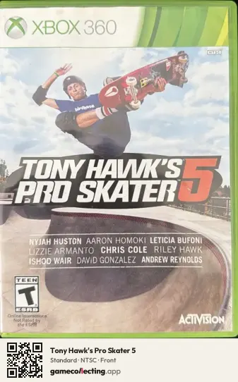 Tony Hawk's Pro Skater 5 Xbox 360, NTSC box front