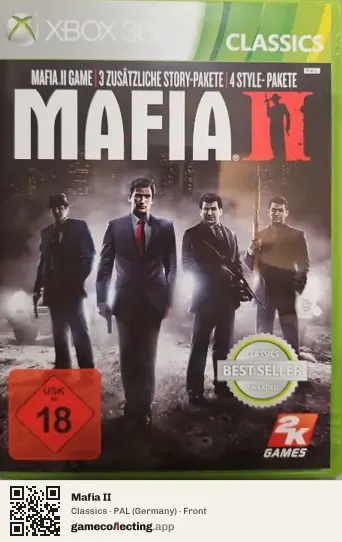 Mafia II Xbox 360, Germany box front