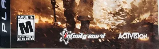 Call of Duty: Modern Warfare 2, the ESRB box on its front