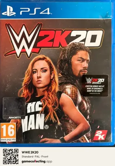 WWE 2K20 PlayStation 4, PAL box front