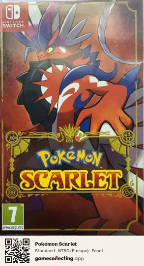 Pokémon Scarlet Nintendo Switch, Europe box front