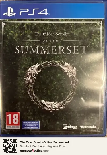 The Elder Scrolls Online: Summerset PlayStation 4, United Kingdom box front