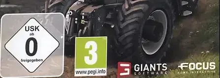 Farming Simulator 15, the USK square on its front