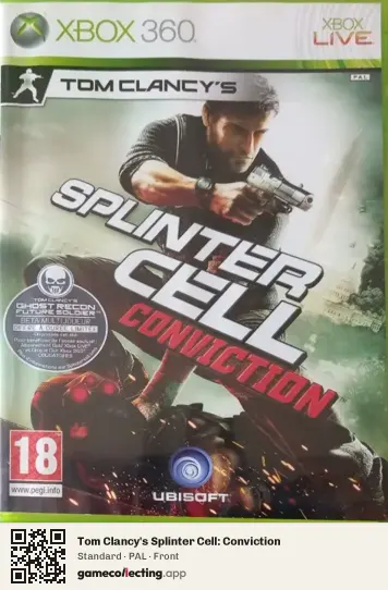 Tom Clancy's Splinter Cell: Conviction Xbox 360, PAL box front