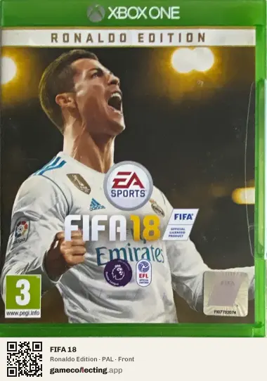 FIFA 18 Xbox One, PAL box front