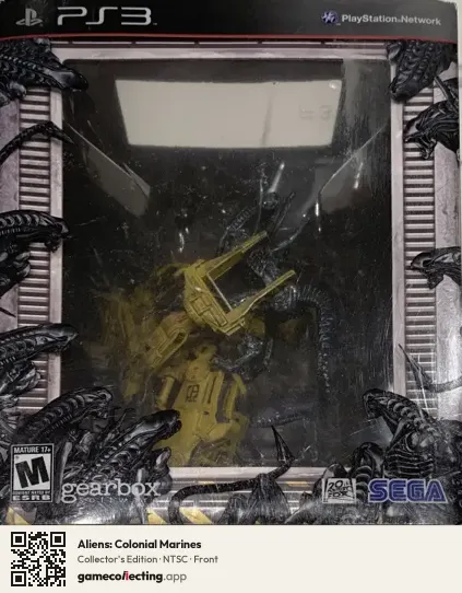 Aliens: Colonial Marines PlayStation 3, NTSC box front