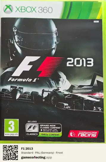 F1 2013 Xbox 360, Germany box front