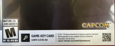 Resident Evil 7: Biohazard, the ESRB box on its front