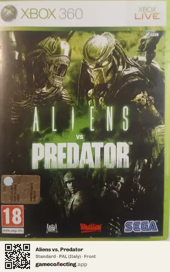 Aliens vs. Predator Xbox 360, Italy box front