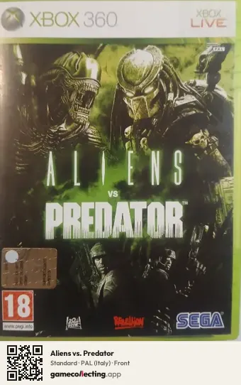 Aliens vs. Predator Xbox 360, Italy box front
