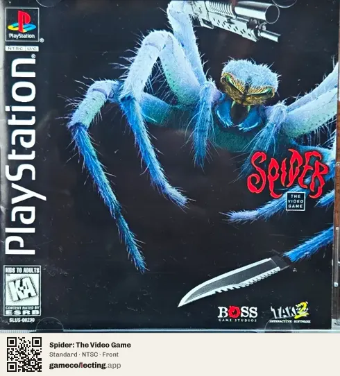 Spider: The Video Game PlayStation, NTSC box front