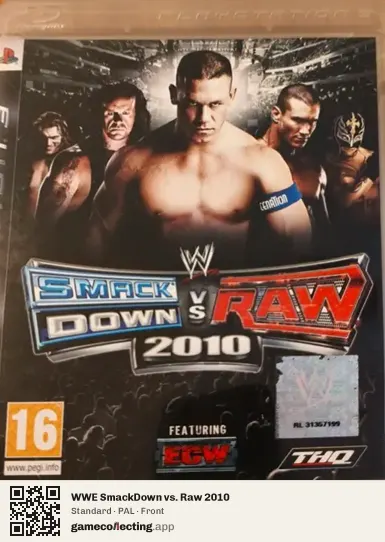 WWE SmackDown vs. Raw 2010 PlayStation 3, PAL box front