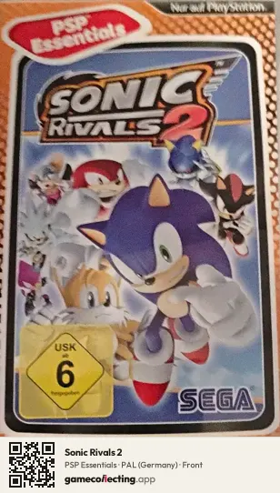 Sonic Rivals 2 PlayStation Portable, Germany box front