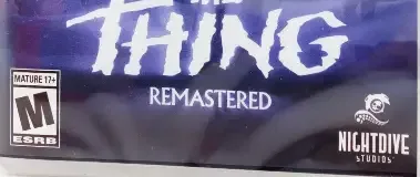 The Thing: Remastered, the ESRB box on its front