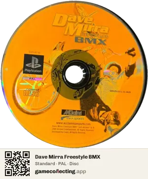 Dave Mirra Freestyle BMX PlayStation, PAL disc