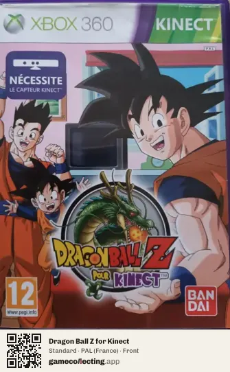 Dragon Ball Z for Kinect Xbox 360, France box front