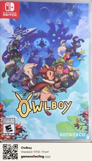 Owlboy Nintendo Switch, NTSC box front