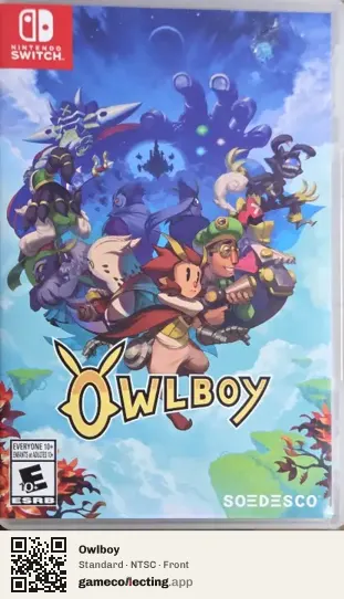 Owlboy Nintendo Switch, NTSC box front