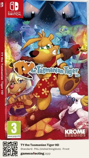 TY the Tasmanian Tiger HD Nintendo Switch, United Kingdom box front