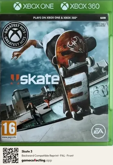 Skate 3 Xbox 360, PAL box front