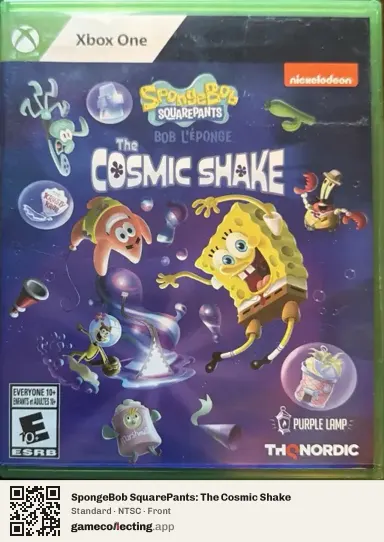SpongeBob SquarePants: The Cosmic Shake Xbox One, NTSC box front
