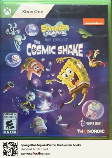 SpongeBob SquarePants: The Cosmic Shake Xbox One, NTSC box front