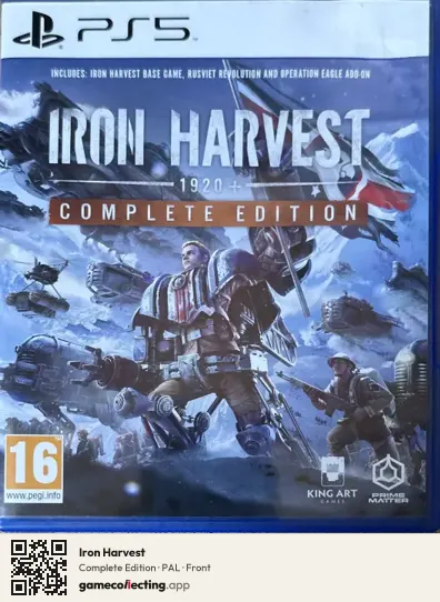 Iron Harvest PlayStation 5, PAL box front