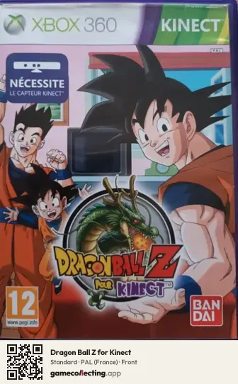 Dragon Ball Z for Kinect Xbox 360, France box front