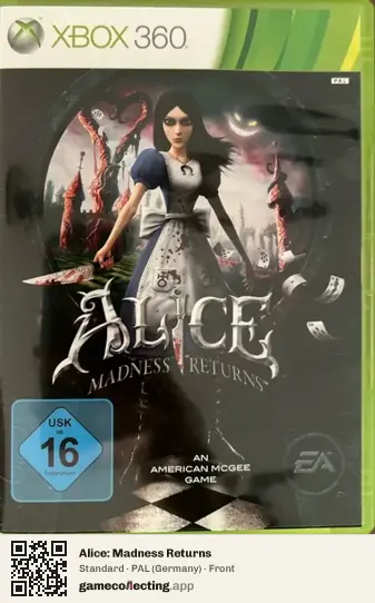Alice: Madness Returns Xbox 360, Germany box front