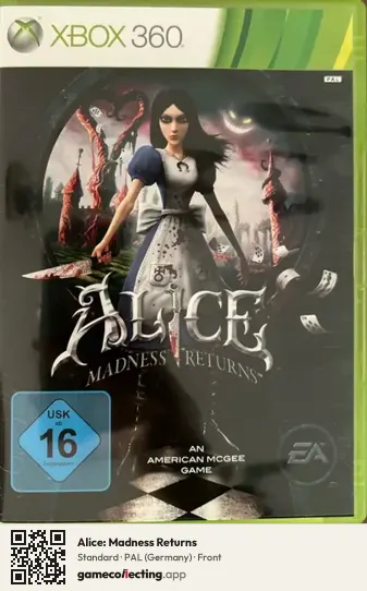 Alice: Madness Returns Xbox 360, Germany box front