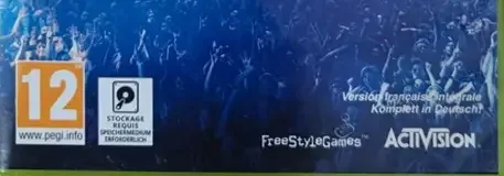 Guitar Hero Live, the PEGI square on its front