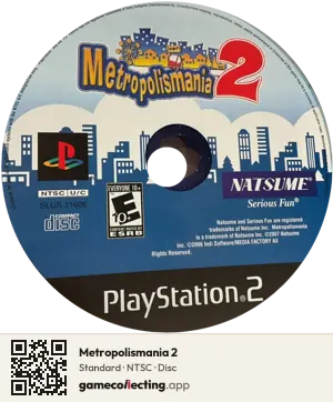 Metropolismania 2 PlayStation 2, NTSC disc