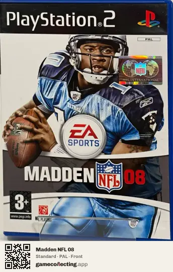 Madden NFL 08 PlayStation 2, PAL box front