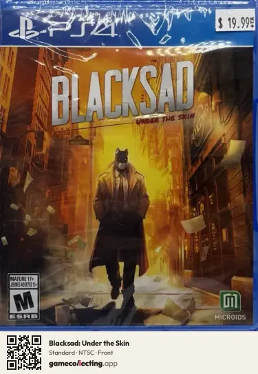 Blacksad: Under the Skin PlayStation 4, NTSC box front