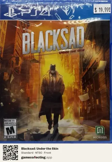 Blacksad: Under the Skin PlayStation 4, NTSC box front